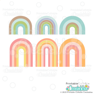 Retro Rainbows Free SVG Files