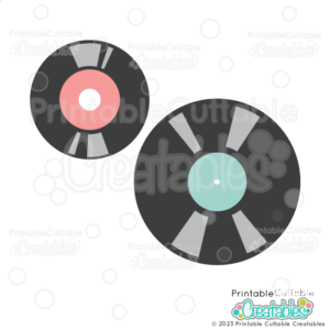 Vintage Vinyl Records Retro SVG File