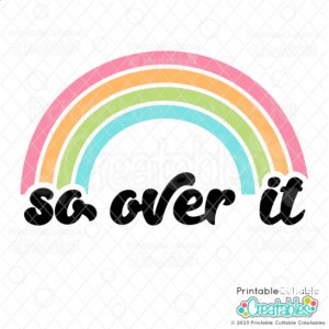 So Over It Retro Rainbow SVG File