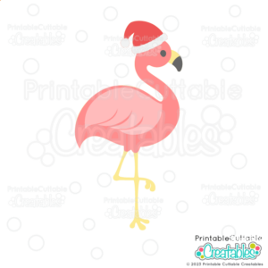 Christmas Flamingo SVG Cut File