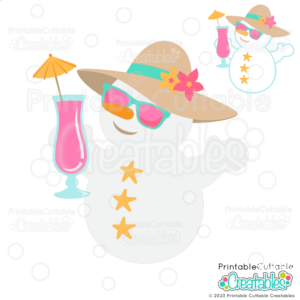 Summer Snowman SVG File