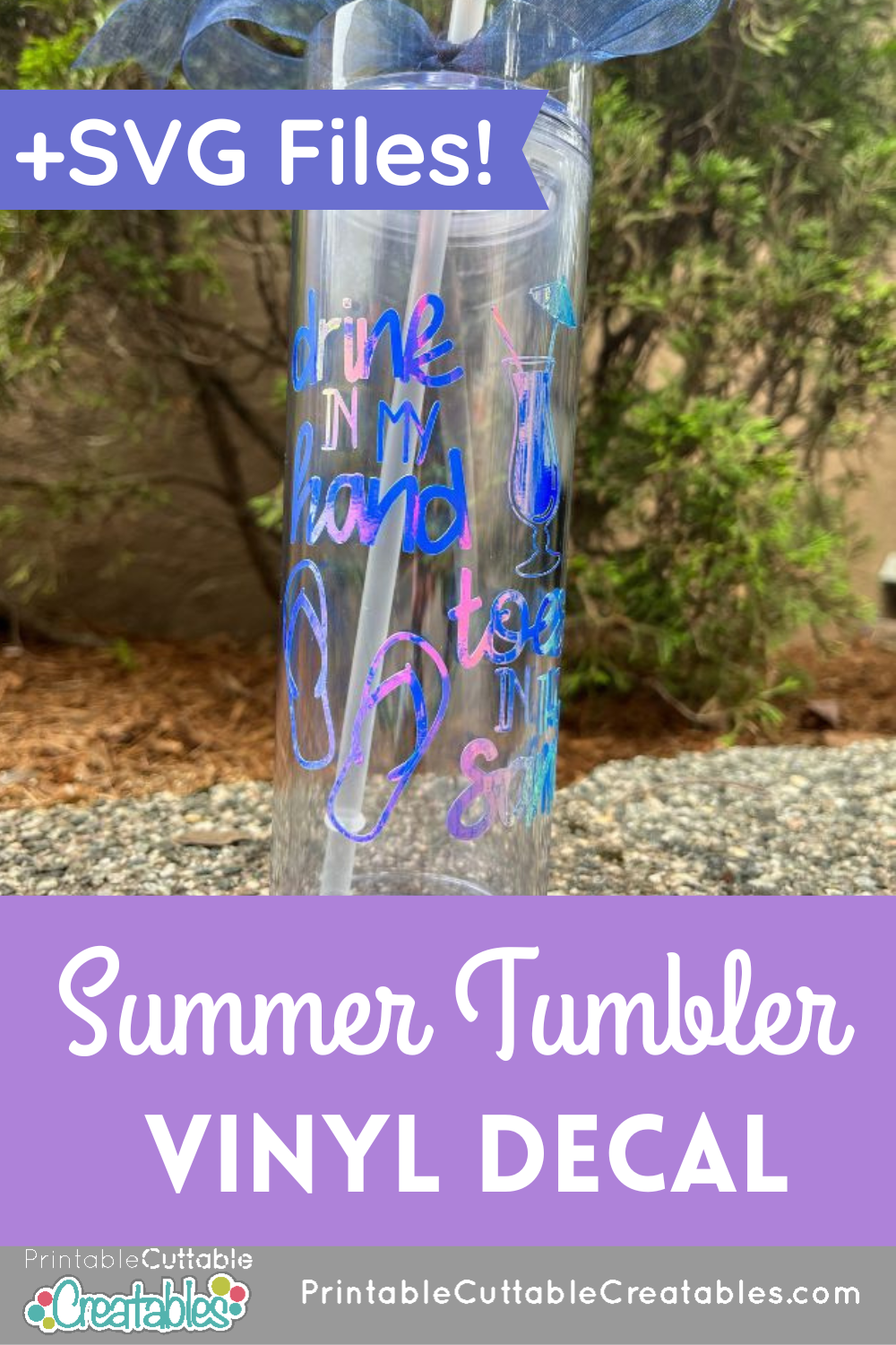 Summer Tumbler Vinyl Decal