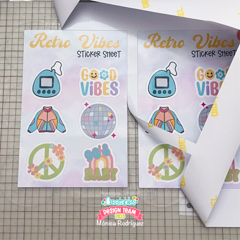 Retro Stickers Files Retro Sticker Sheet