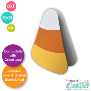 Candy Corm Shaped Card Free SVG File