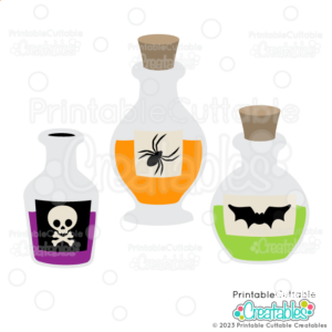 Spooky Bottle Potions SVG Files