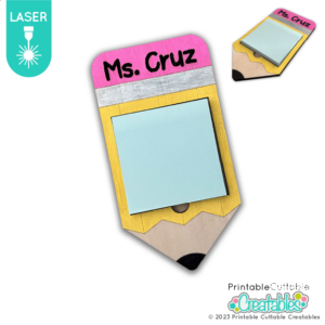 Pencil Sticky Note Holder Laser Cut File