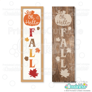 Hello Fall Porch Sign Free SVG File