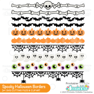 Spooky Halloween Borders SVG Files for Cricut & Silhouette cutting machine