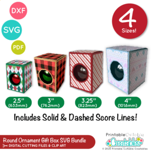 Round Ornament Box SVG Bundle