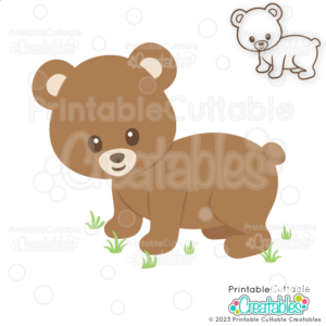 Cute Woodland Bear SVG File