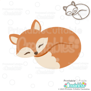Sleeping Fox SVG File
