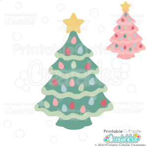 Vintage Christmas Tree SVG File
