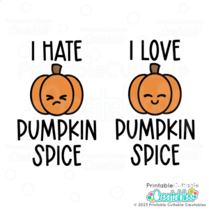 Love Hate Pumpkin Spice SVG Files for Cricut and Silhouette