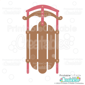 Vintage Sled SVG Cut File