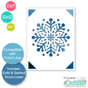 Snowflake Insert Card SVG File