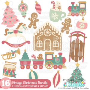Vintage Christmas SVG Bundle
