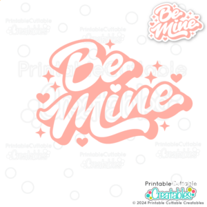 Be Mine Retro Shadow Free SVG File