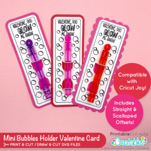 Bubble Holder Valentine Card SVG File