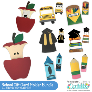 School Gift Card SVG Bundle