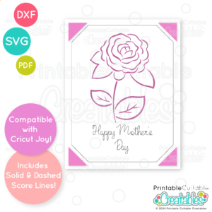 Mothers Day Insert Card Free SVG File