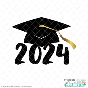 Grad Cap 2024 Free SVG Cut File