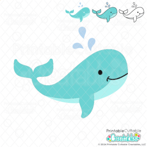 Cute Whale SVG Cut File