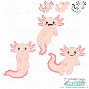 Cute Axolotl SVG Files
