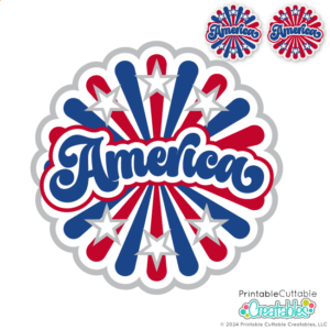 America Patriotic Medallion SVG File