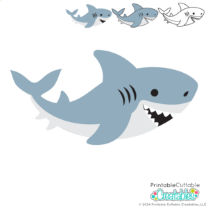 Cute Shark SVG File for Cricut & Silhouette