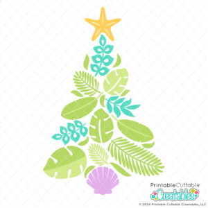 Tropical-Christmas-Tree-Free-SVG-File-