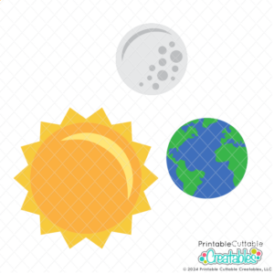 Sun Earth and Moon SVG Files