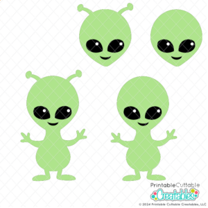 Cute Alien SVG File for Cricut and Silhouette