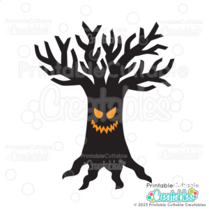 Scary Halloween Tree SVG Free