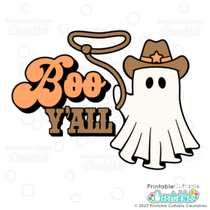 Boo Y'all Cowboy Ghost SVG File