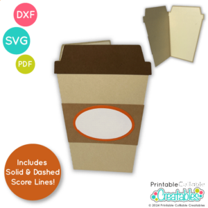 Coffee Cup Shape Card Free SVG