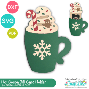 Hot Cocoa Gift Card Holder SVG File