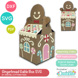 Gingerbread Gable Box SVG File