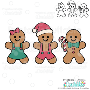 Cute Gingerbread SVG Trio