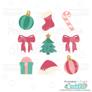 Coquette Christmas Bows SVG Free
