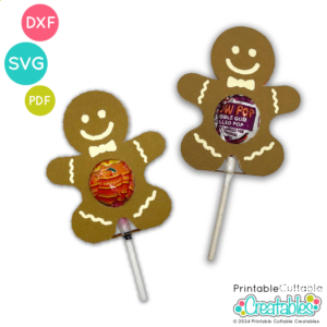 Gingerbread Lollipop Holder SVG Free