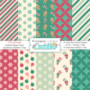 Christmas Patterns Free Digital Paper Pack