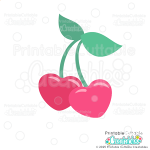 Cherry Heart Free SVG Cut File