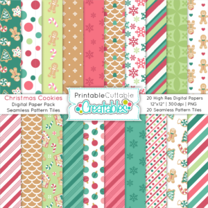 Christmas Cookies Traditional Seamless Patterns Paper Pack