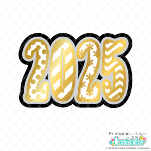 2025 New Year Title Free SVG File