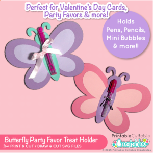 Butterfly Party Favor Treat Holder SVG File
