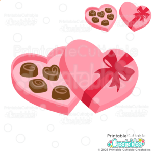 Heart Shaped Box of Chocolates SVG