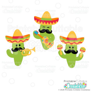 Mariachi Cactus SVG Files