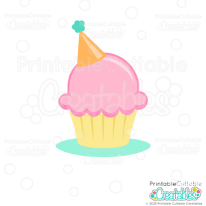 Birthday Hat Cupcake Cuttable SVG File