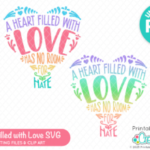 Heart Filled with Love SVG File for Cricut and HTV
