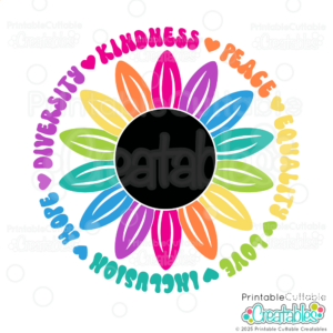 Kindness Peace Sunflower SVG File